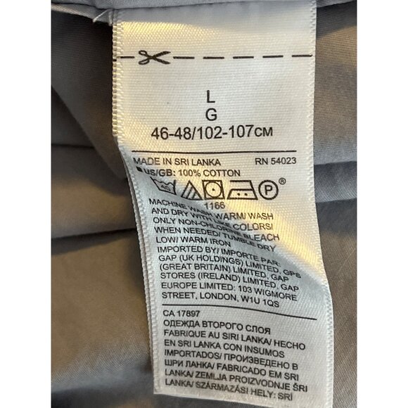 Banana Republic Shirt Mens Large Long Sleeve Button Down Top Slim Fit Gray Work - Picture 12 of 13